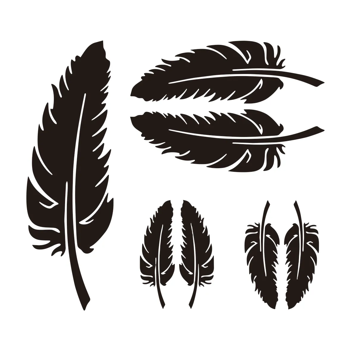 Reflective Stickers Cover Scratches Decorative Car Stickers Feather Leaves Personalized Creative Bumper Retrofitted Car Stickers