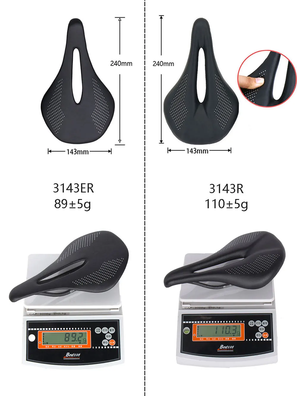 New 89g EVA Carbon Bike Saddle Comfortable Ultra-Light Saddle MTB Saddle 7x7mm Soft Comfortable Sponge Casual Road Cycling Seat