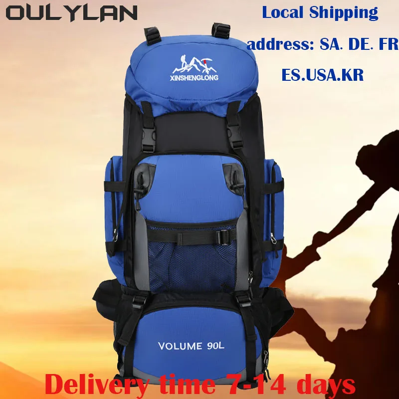 

OULYLAN High-Capacity Cycling Camouflage 90L Waterproof Men Large Capacity Outdoor Waterproof Backpacks Travel Luggage Bag