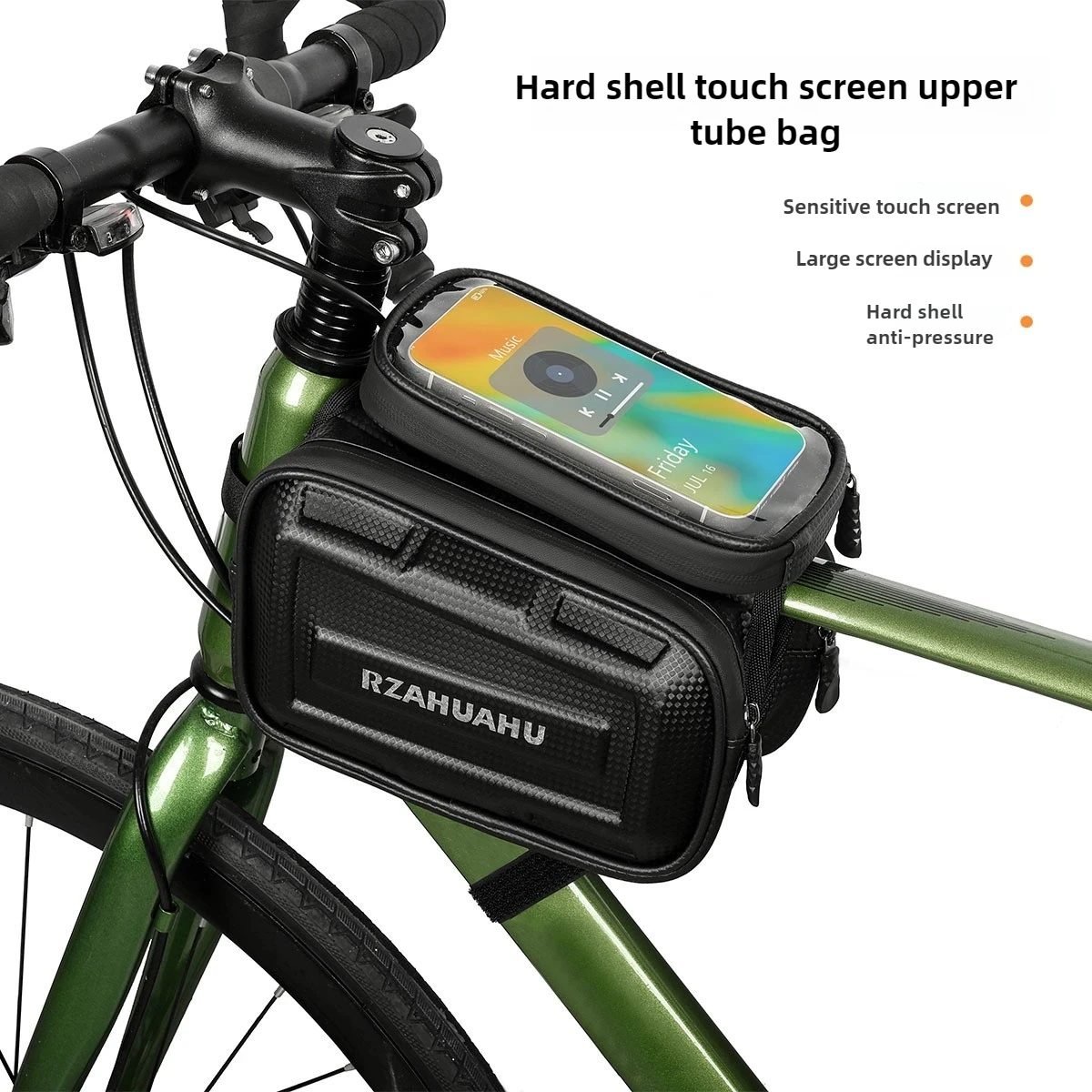 Phone Hard Case Waterproof Reflective Large Capacity Top Tube Bag MTB Road Bicycle Saddle Bag Head Bag Front Beam Bag