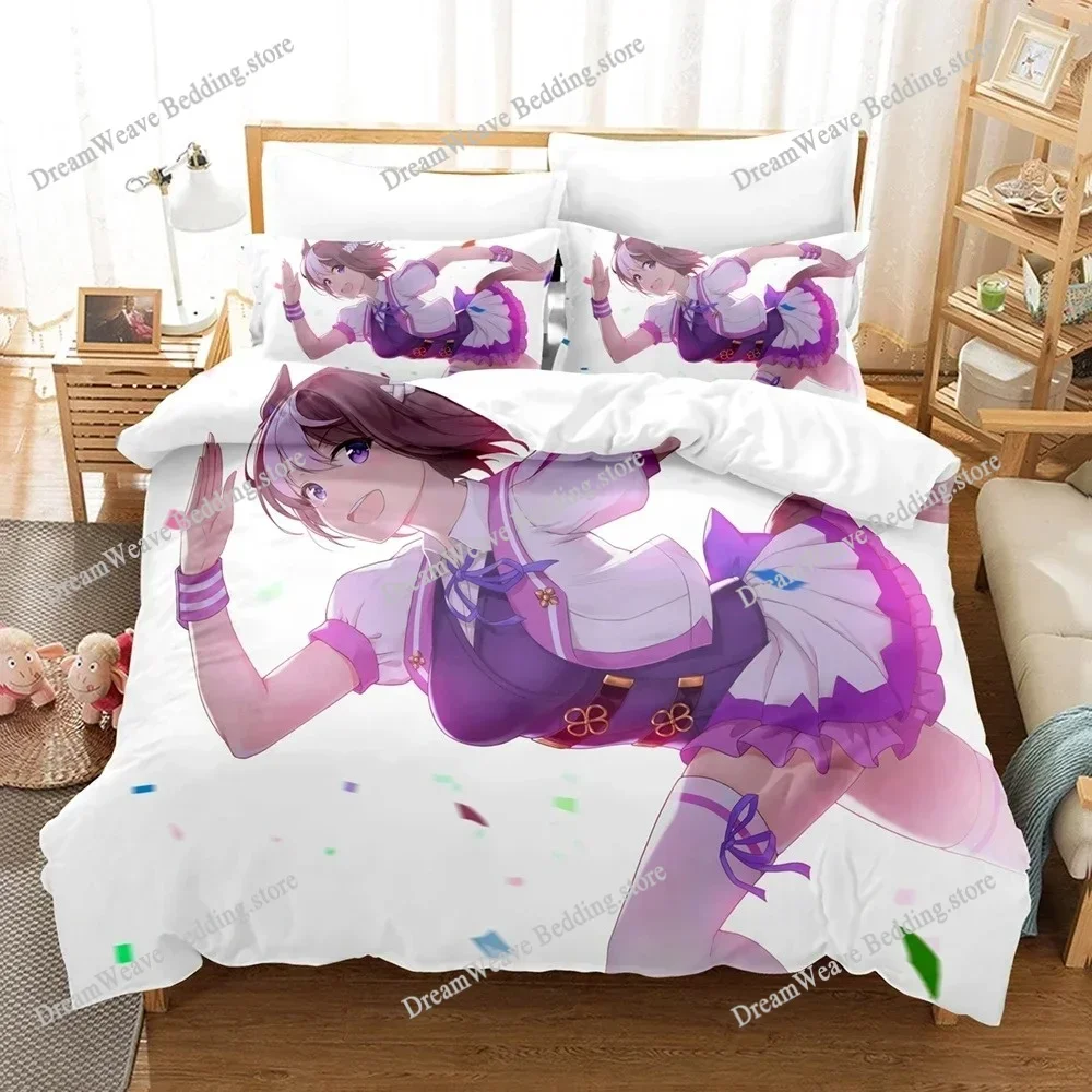 Home Textile Cartoons Pretty Derby Cover Duvet Cover Pillow Case Boy Girl Polyester Bedding Set King Queen Twin Size Luxury Gift