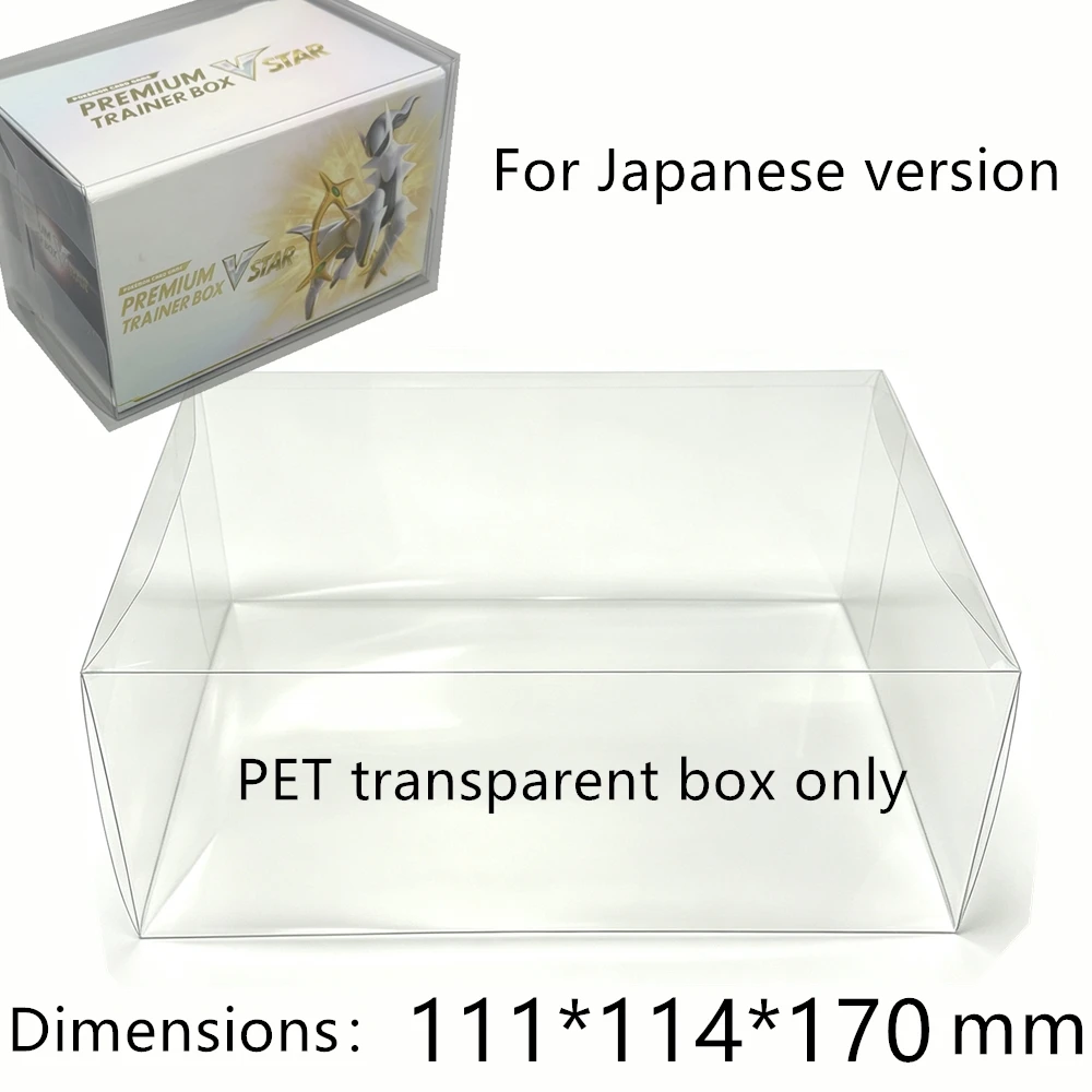 PET Transparent Card Storage Box Dustproof Clear Protector Case for Simplified Chinese Star Birth Arceus VSTAR Trainer's Toolkit