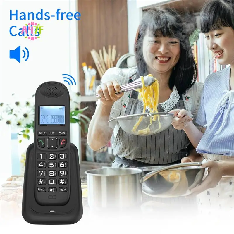 

A47F-Expandable Cordless Telephone Handheld Telephone Digital Cordless Telephone Supports 5 Handsets 16 Languages US Plug