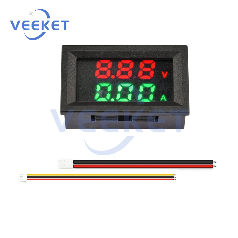 M430 Voltage Current Power Meter 10A Red And Green 0-100V Measuring Range DC 4-30V Powered