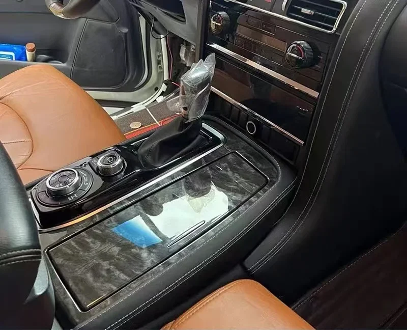 Car Interior Saddle Control Panel Modification for  RMADA PATROL Y62  2012-2021 Knob Central Control
