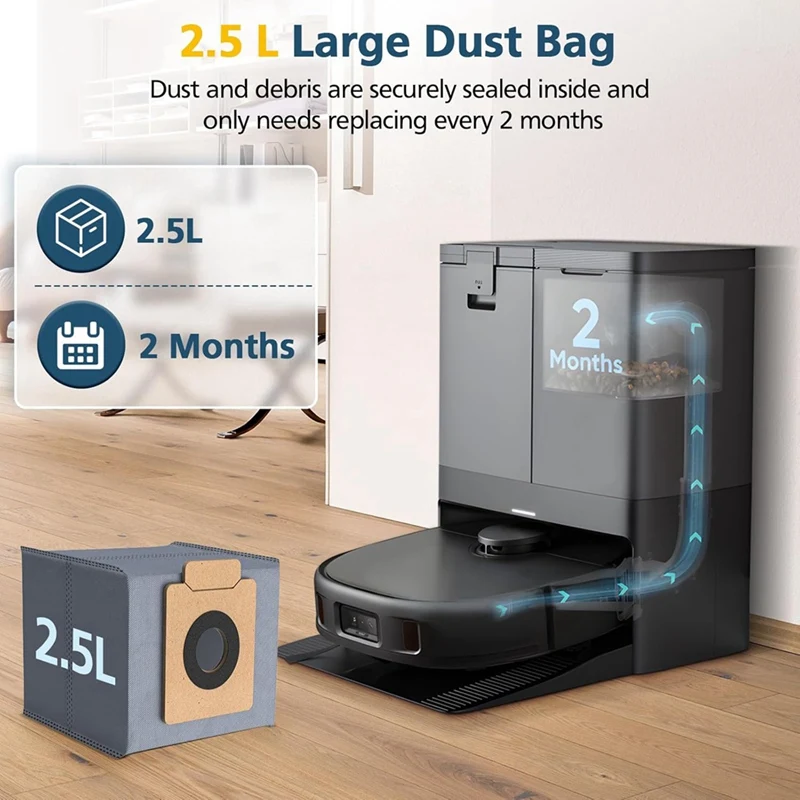 Сменный пылесборник для Eufy Clean X8 Pro X10 Pro, пакеты для сбора пыли для Omni Robot, пустые пакеты для сбора пыли