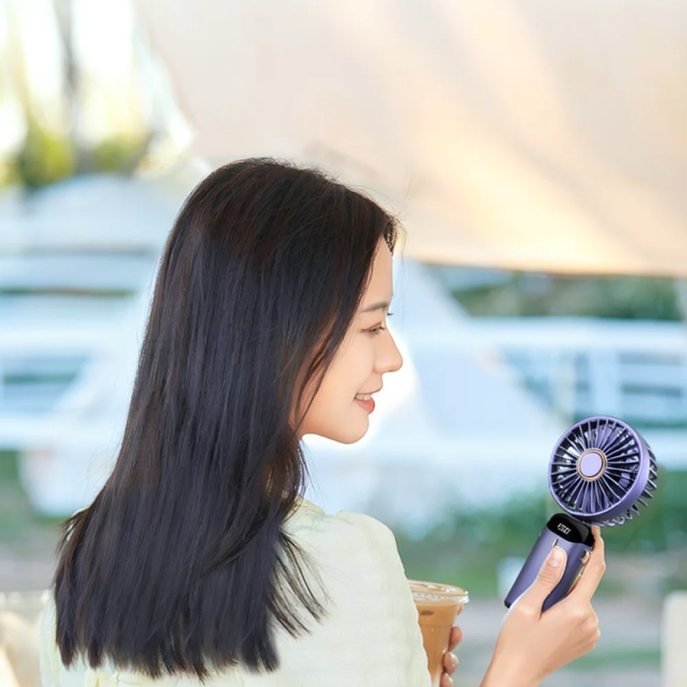 Portable N15 Neck Fan Rechargeable Handheld Desktop Cooler Digital Display 5 Speed Wind Aromatherapy Cooling Electric Tool