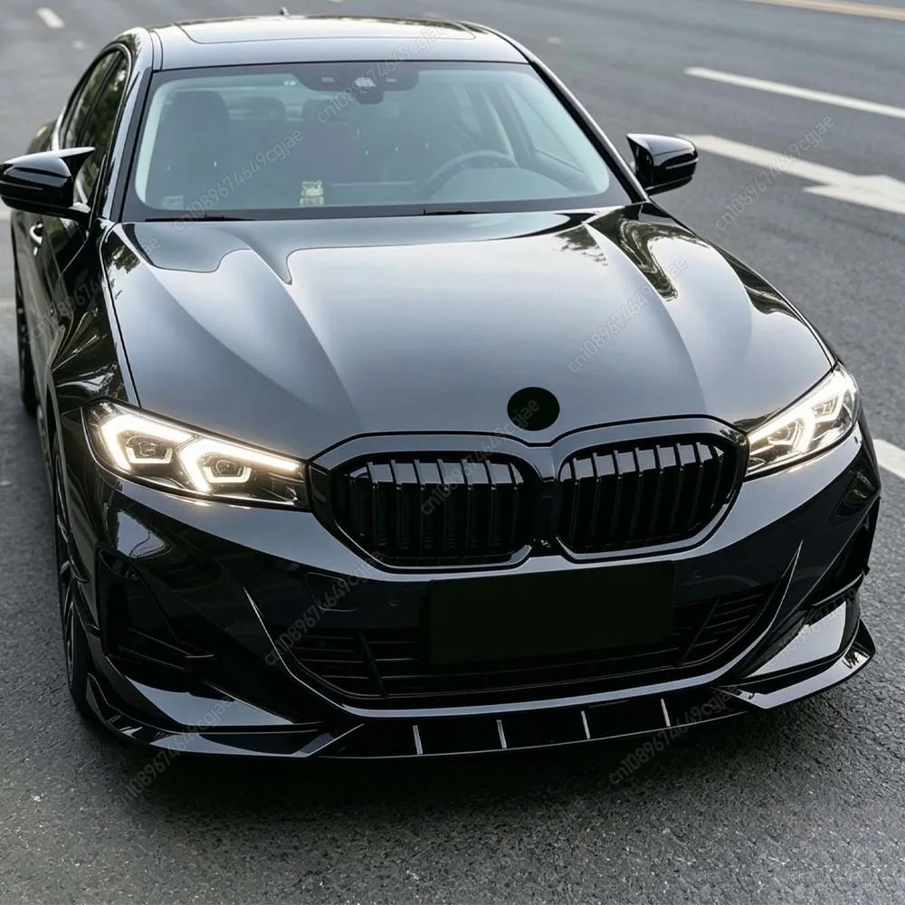 

Car Front Bumper Spoiler Lip Lower Splitter Diffuser Kit MP Style For BMW i3 Electric 2022-2024 Gloss Black / Carbon Look Tuning