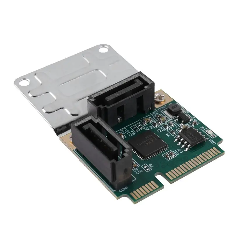 A53M-Mini PCI-E 2 Port SATA 3.0 Converter PCI-E To SATA Express Conversion Card For SSD HDD SATA3 Controller Expansion Multiplie