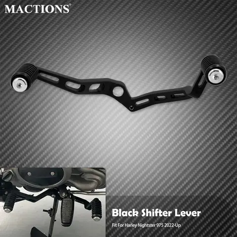 오토바이 기어 힐 발가락 시프트 레버 시프터 페그 블랙 Harley Sportster Nightster 975 RH975 RH 975 2022 2023 2024 알루미늄