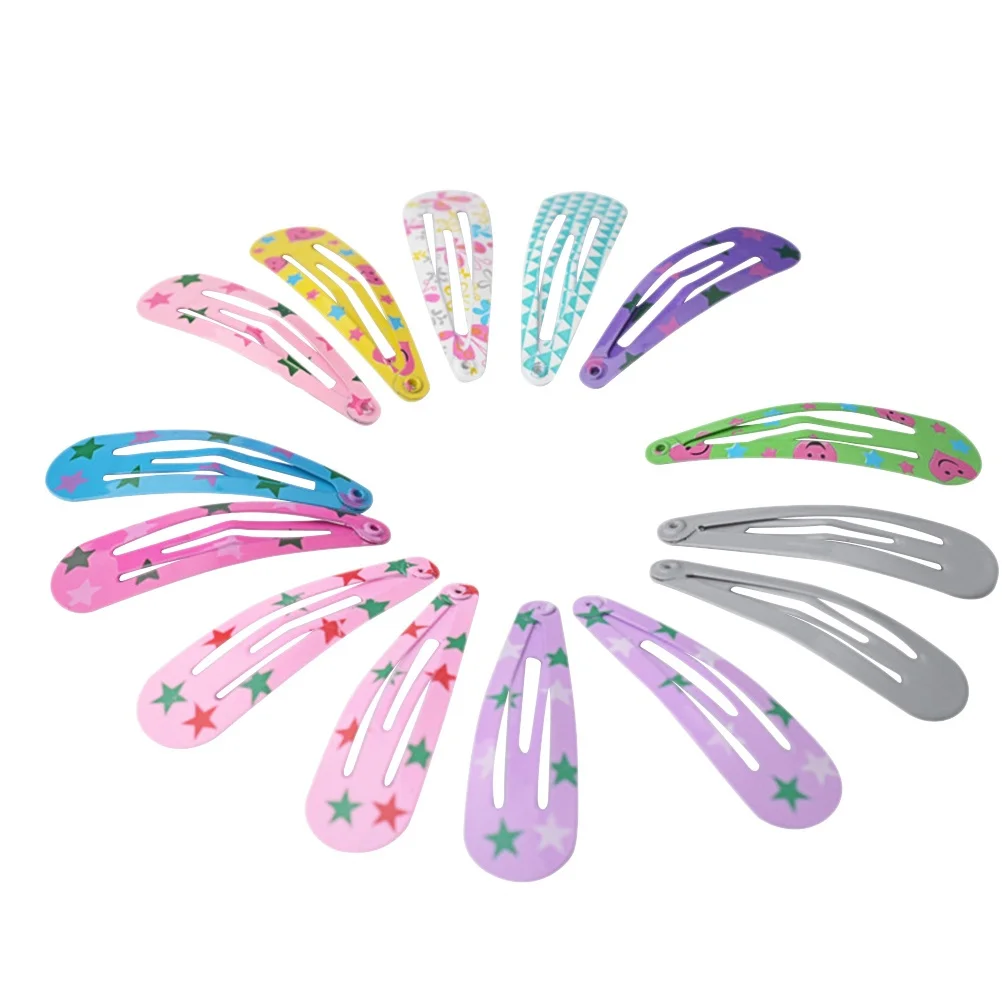 40 قطعة الأطفال قطرة الماء المفاجئة مقاطع الشعر الملونة الكرتون نمط آمنة إكسسوارات الشعر الفتيات الصغار المفاجئة المشابك مجموعة