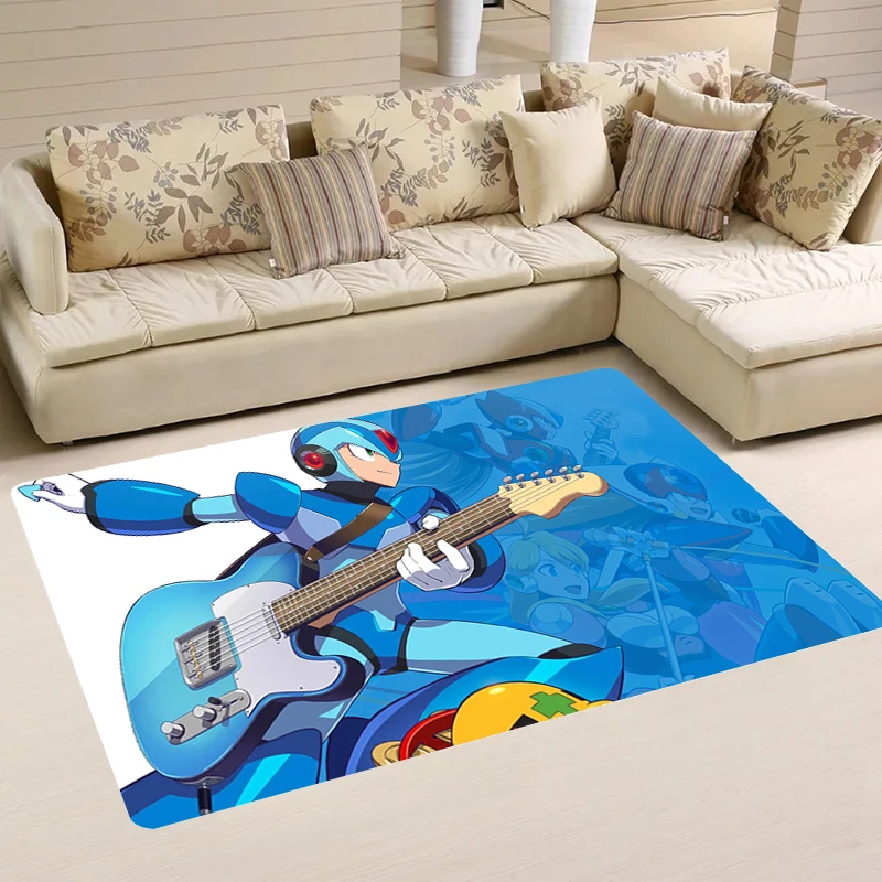 

M-Megaman Cartoon R-Rockman Room Rugs Carpets Kitchen Rug Door Mat Carpet Entrance of House Home Balcony Foot Doormat Mats Bath