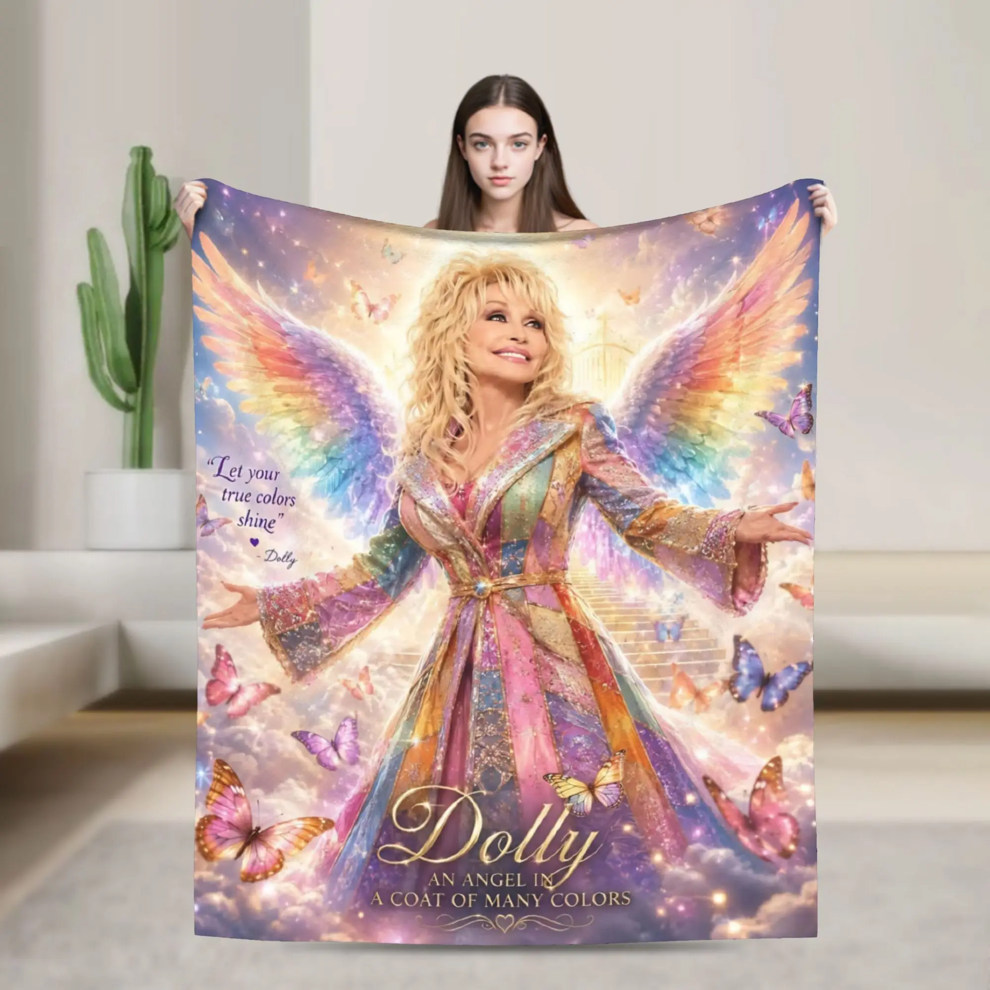 Dolly Parton 80s Singer Blanket  Fuzzy Awesome Soft Throw Blanket for Bedspread Decoration