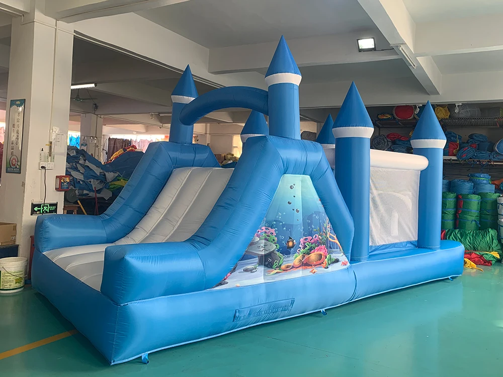 YARD Inflatable Bounce House 5.5*2.3*2.8m Bounce Castle Obstacle for Kids Inflatable Games Toys Slide Bouncer Jumping Trampoline