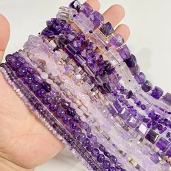 Natural Amethyst Stone Beads Purple Quartz Crystal Irregular Gem Beads For Jewelry Making Earrings Bracelet Necklace Accessories
