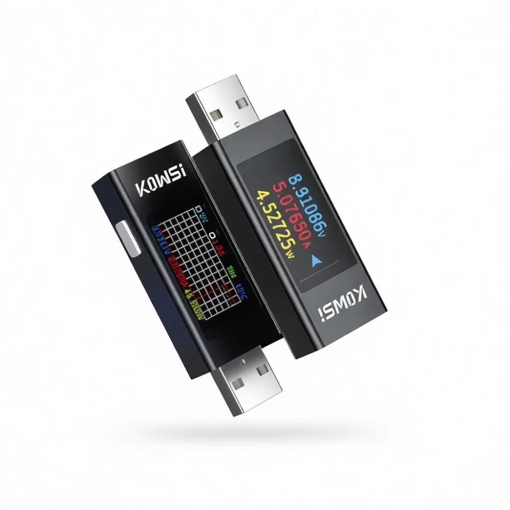Portable USB Type C Power Monitor KWS 2303C Tester Digital Voltage Current Meter HD Color Screen Detector For Laptop PC