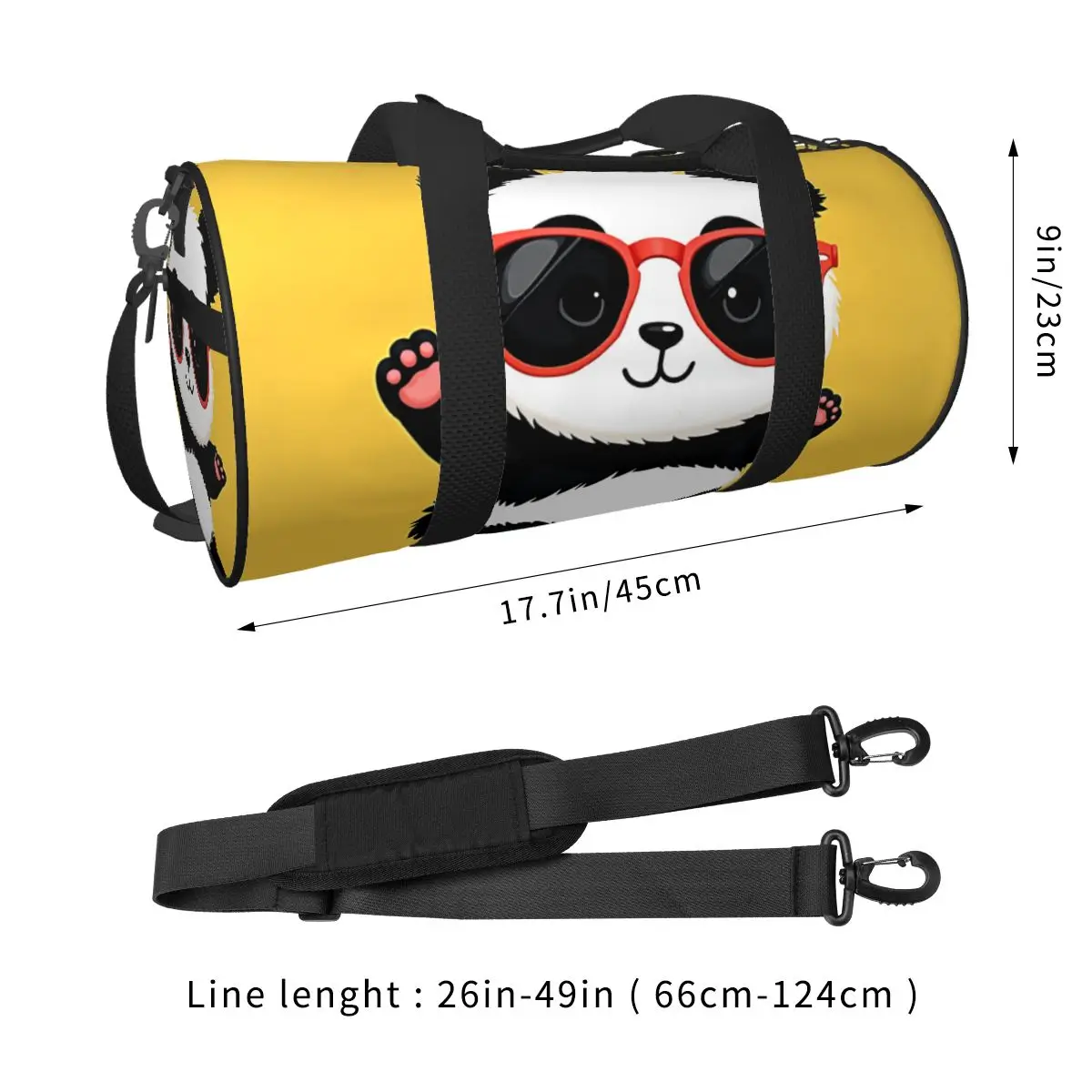 Cute Panda Anime Harajuku Tote Bag Travel Duffle Bags Funny Meme Y2K Streetwear Fitness Hand Luggage Retro Kawaii Style