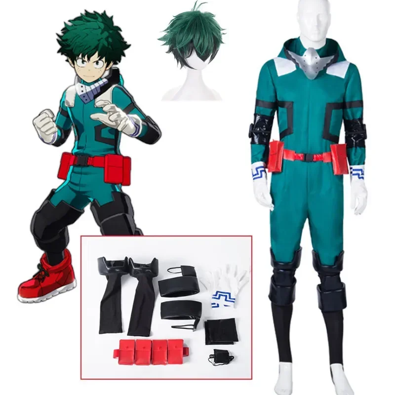 A Hot My Hero Academia Izuku Midoriya Costume Boku No Hero Academia Deku Batting Suit Halloween Uniforms Cosplay Costume