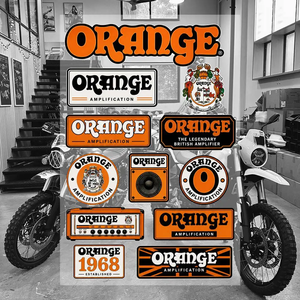 O-R-aN-ge Ästhetische Graffiti Wasserfeste PVC-Aufkleber für Auto Motorrad Skateboard Helm Notizbuch