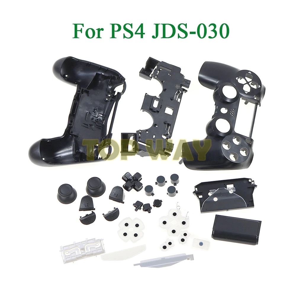 1 Juego completo de JDS-030, carcasa de plástico duro, botones, carcasa de repuesto para controlador PS4 JDM-030 JDM JDS 030