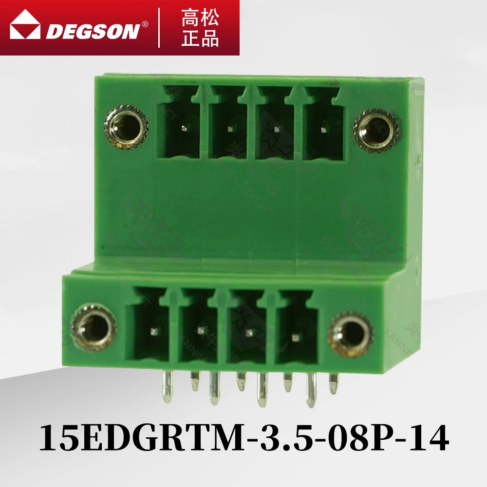 10Pcs DEGSON 15EDGRTM-3.5-3.81 Pluggable PCB terminal blocks Phoenix Contact MCD1.5-GF KF2EDGRTM 3.5mm 3.81mm 2PIN-12PIN 250V