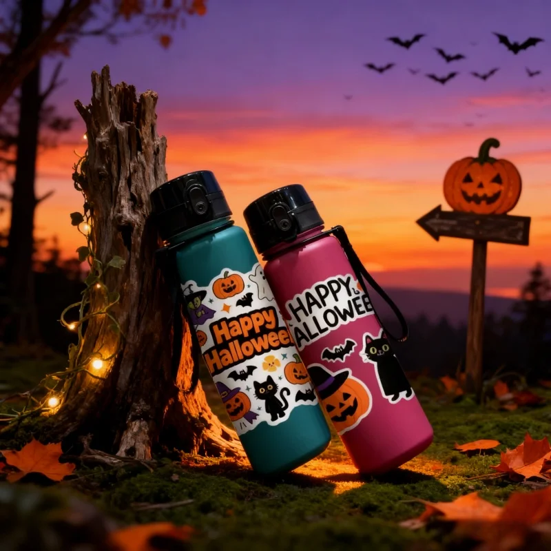 

Бутылка с 3D-печатью на тему Хэллоуина, 560 мл, без ПВХ, герметичная, с матовой отделкой. Для активного отдыха и повседневного использования.