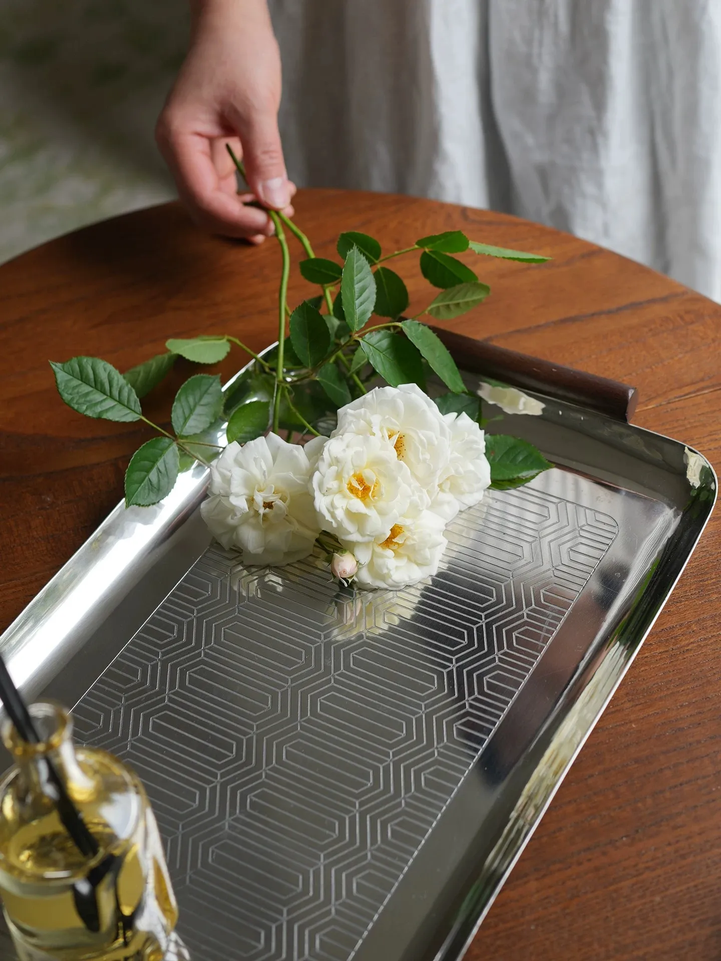 Modern Minimalist Stainless Steel Rectangular Tray, Premium Decor Storage Tray for Tea, Jewelry & Aromatherapy for Home Use