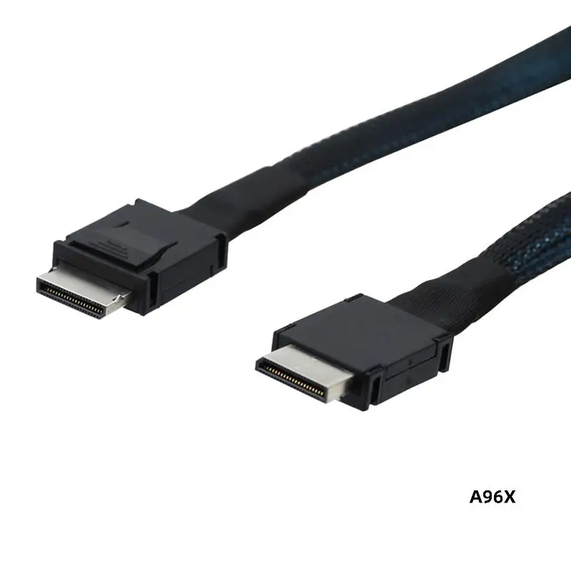 

For Pcie Oculink SFF 8611 4I To Mini SAS SFF-8611 4I Server Super Speed Cable Data Extension Male To Male Data Transfer Cord
