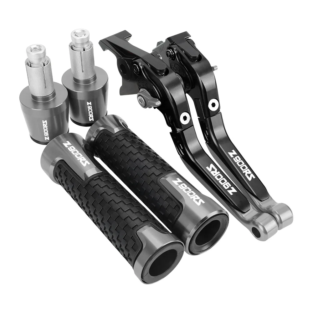 

7/8"22MM Handlebar Grips Handle Bar Grip Ends Plugs For KAWASAKI Z900RS 2018 2019 2020 2021 2022 2023 2024 Brake Clutch Levers