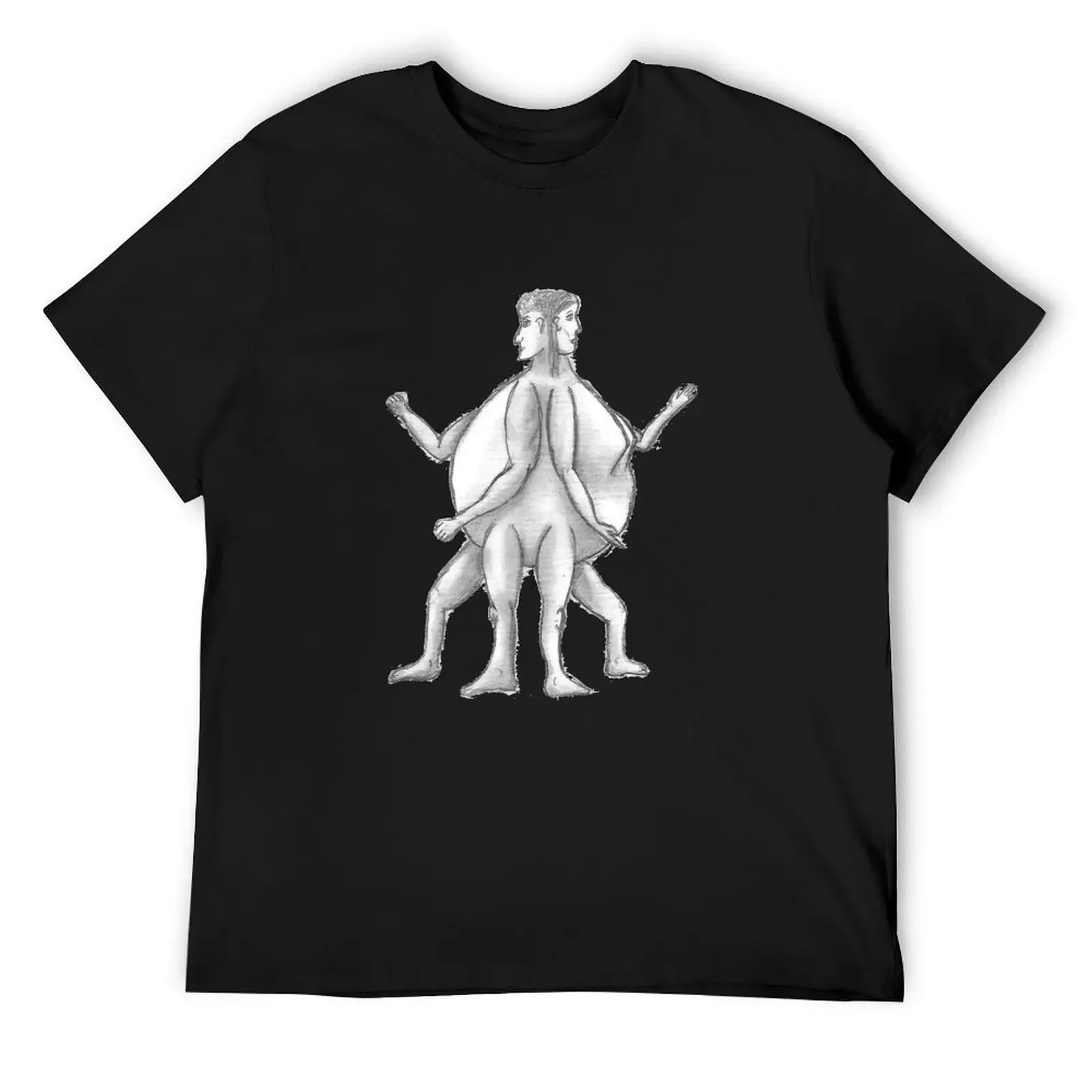 Plato's Hermaphrodite T-Shirt anime figures street wear slim fit t shirts for men