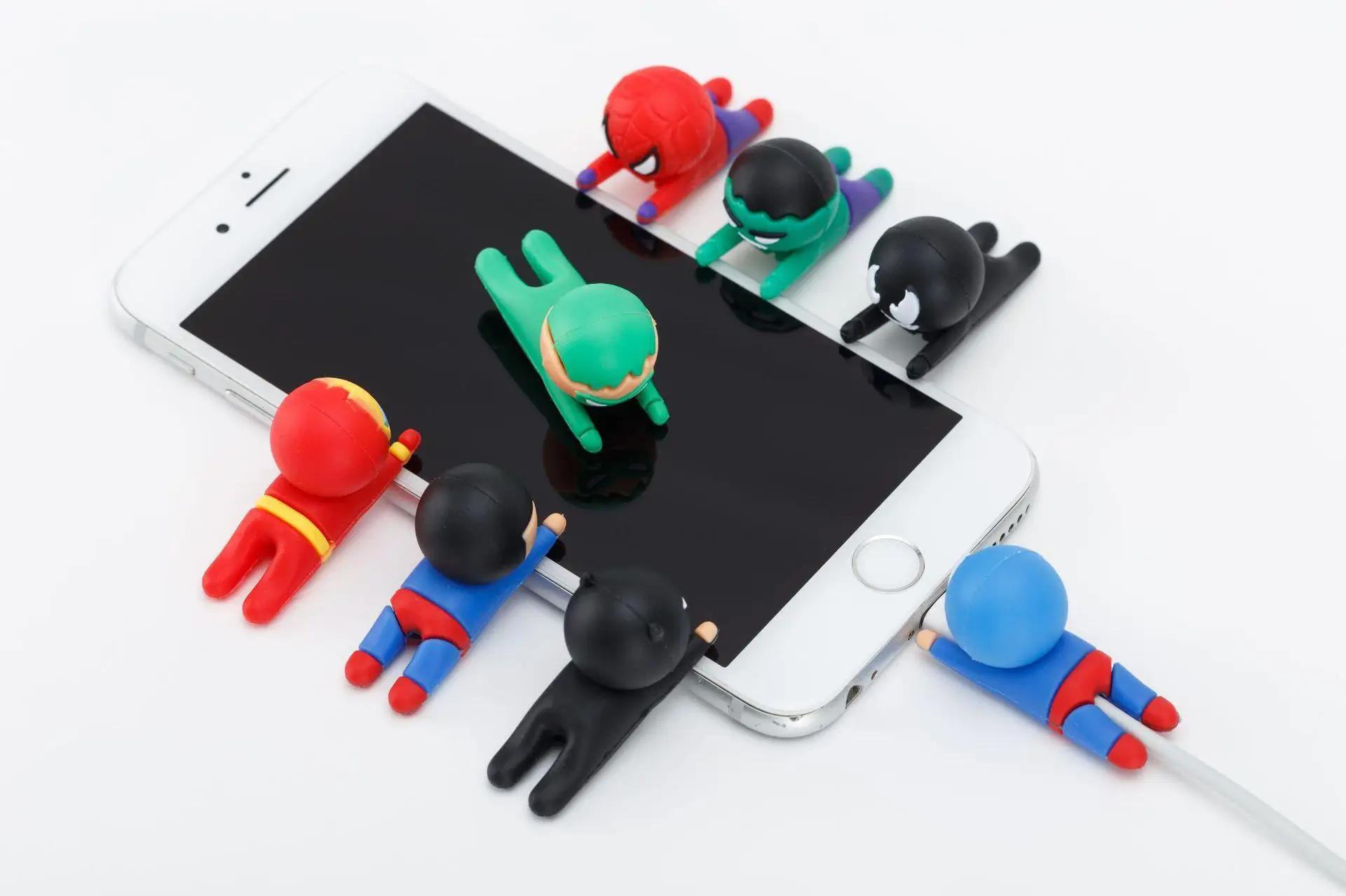 

Cartoon SpiderMan Data Cable Protection Case Hero Cartoon Style Suitable for Apple Android Fast Charging Data Cable Cover