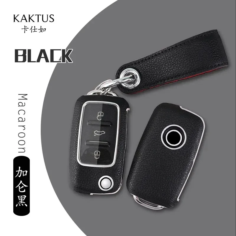 

Leather Car Key Purse Protection Full Cover for Volkswagen Beetle Golf Cover Protection Lavida Sagitar Keychain