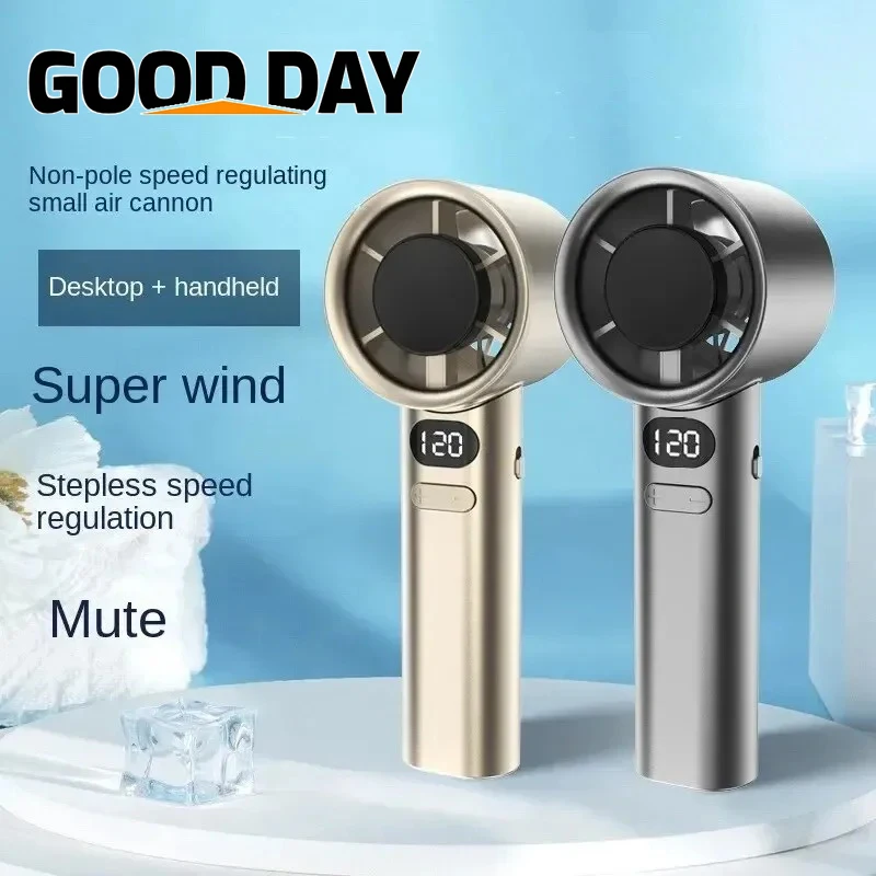 M11 พัดลมมือถือแบบพกพา 120 ความเร็วลมแสดงพลังงานพัดลมมือถือไร้ใบพัดขนาดเล็ก USB ชาร์จพัดลมความเร็วสูงส่วนบุคคล