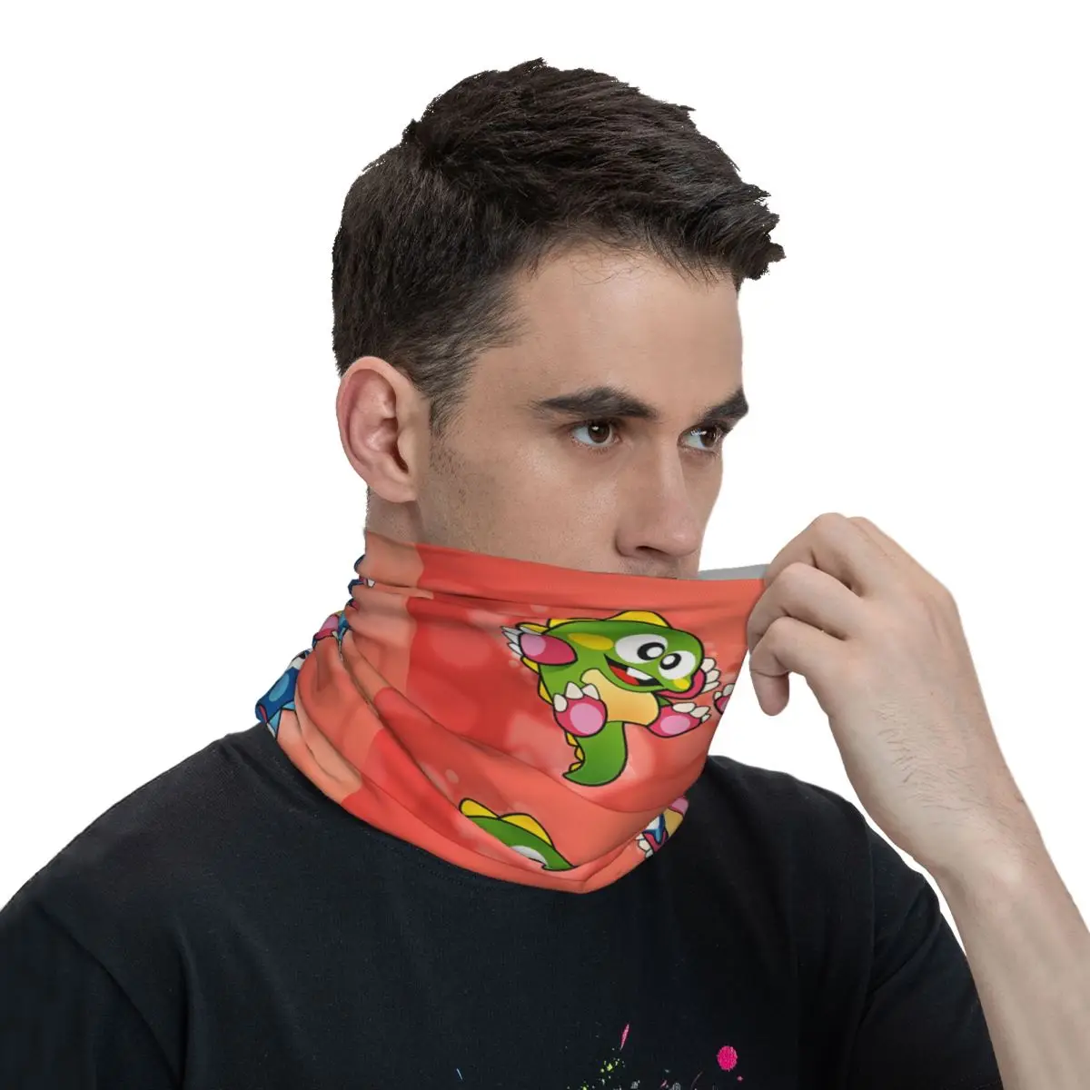 Bubble Bubble Game Retro Headband Neck Thin Men Women Hiking Tube Scarf Face