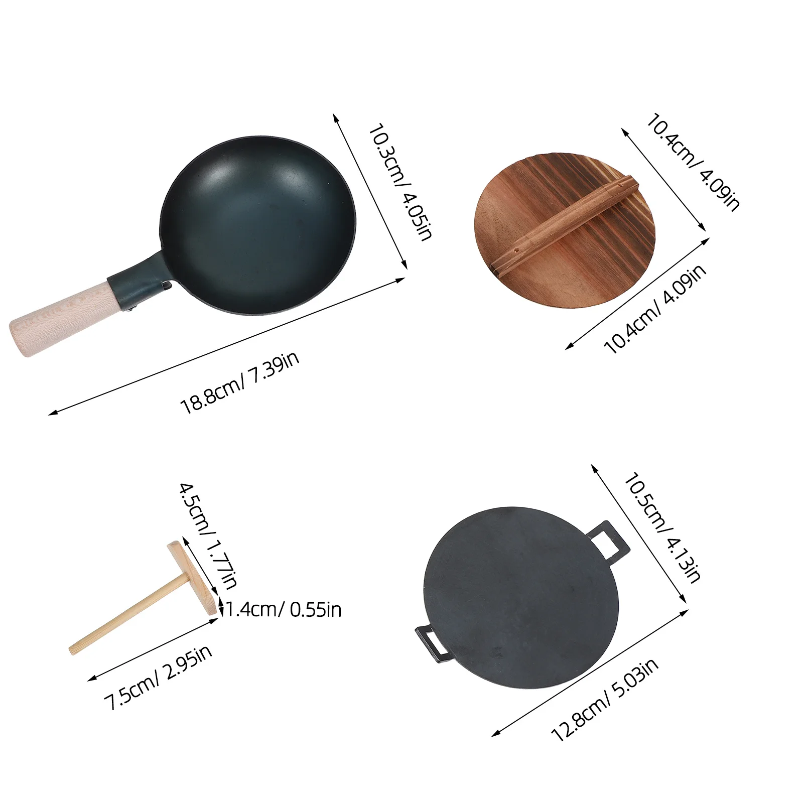 1 Set Kinderkeuken Set Mini Kookgerei Met Koekenpan Houten Deksel Fantasiespel Accessoires Kinderen Kookgerei Simulatie