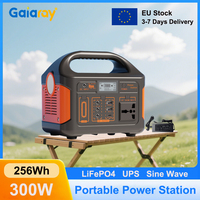 Gaiaray 300W Portable Power Station 220V Solar Generator 256Wh LiFePO4 Battery Sine Wave UPS Outdoor Power Plant Camping Energy