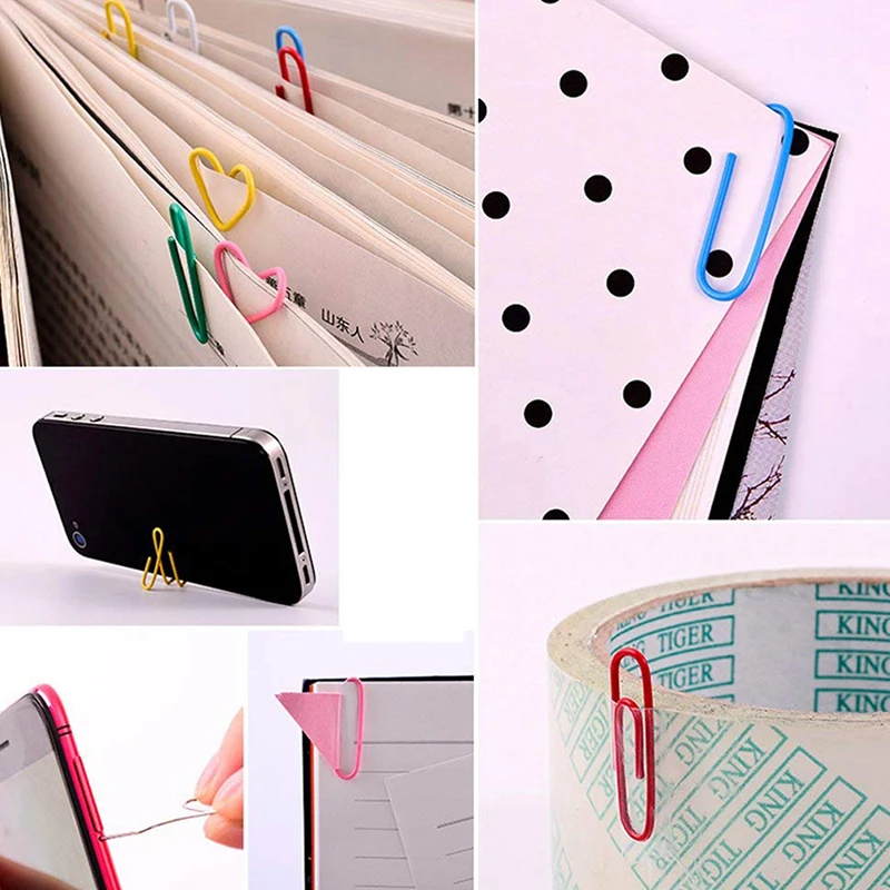 10Pcs/set Of 100mm Colorful Paper Clips Paper Clips Notes Classified Clips Student Stationery School Office Supplies