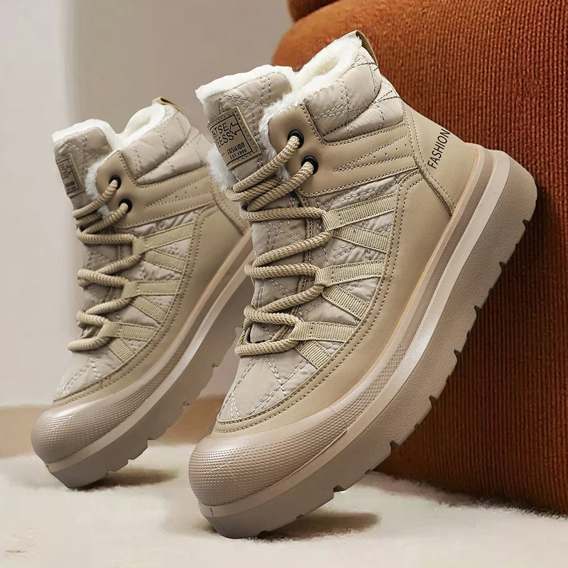 Autumn and winter boots Trendy Men's Thick Bottom Style Daily Fashion Outdoor Street High quality youth or adult shoes Keep warm