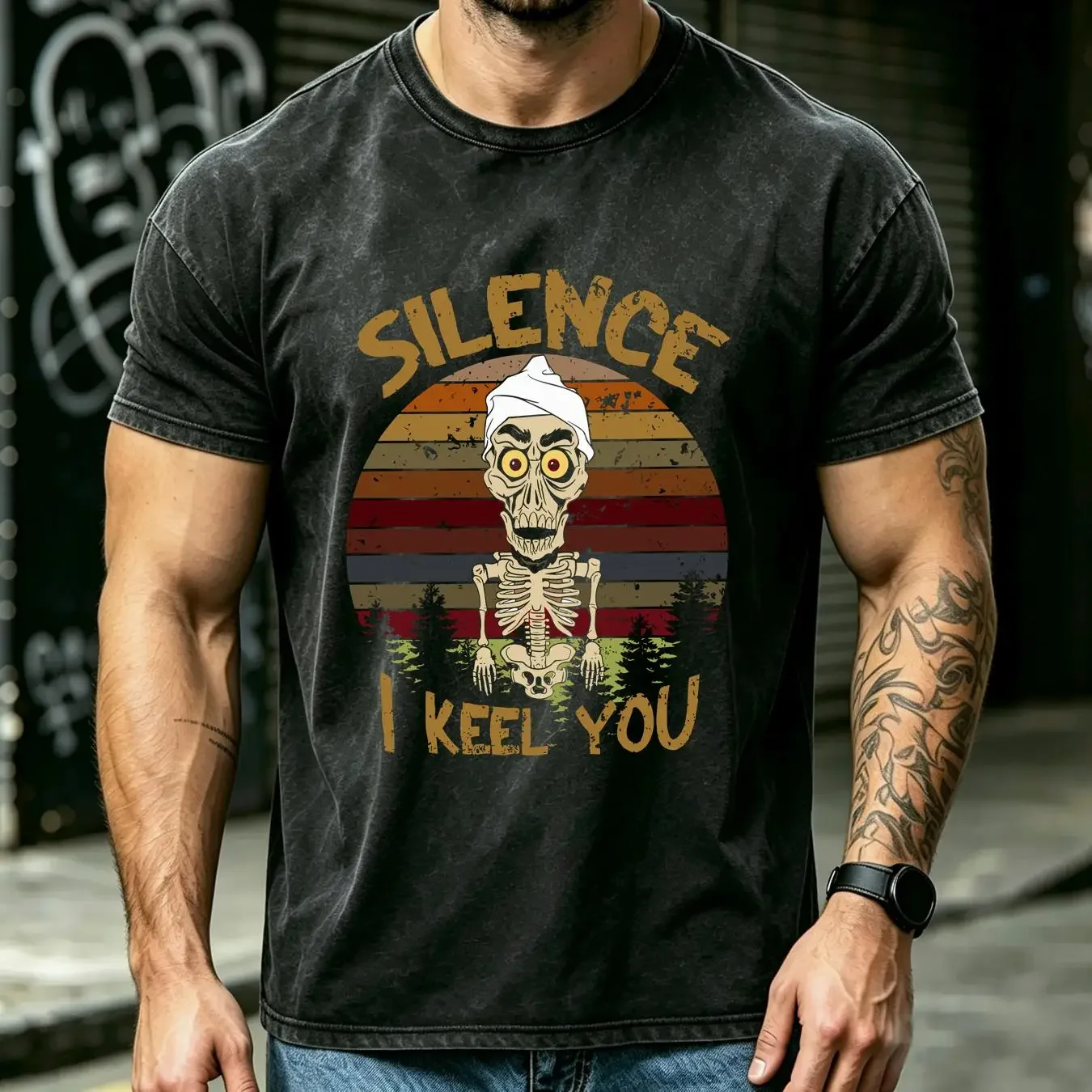 washed T Shirt Achmed The Dead Terrorist Silence I Keel You Size S 5XL long or short sleeves vintage Washed