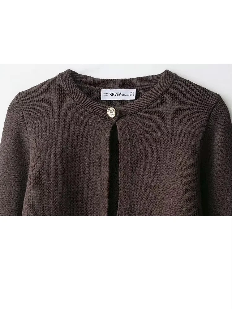 HH Women Autumn Casual Loose Cardigans O-Neck Solid Tassel Decoration Button Women Fashion Long Sleeves Sweater Coats 2025