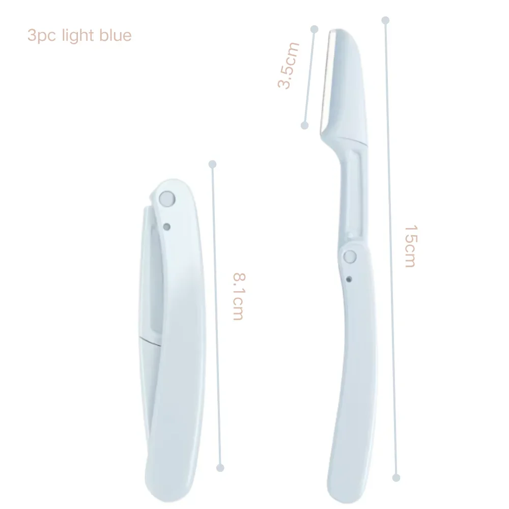 Cuchillos recortadores de cejas, maquinilla de afeitar facial portátil, removedor de vello, depilación de cejas, cortador, cuchillas de afeitar, herramientas de maquillaje