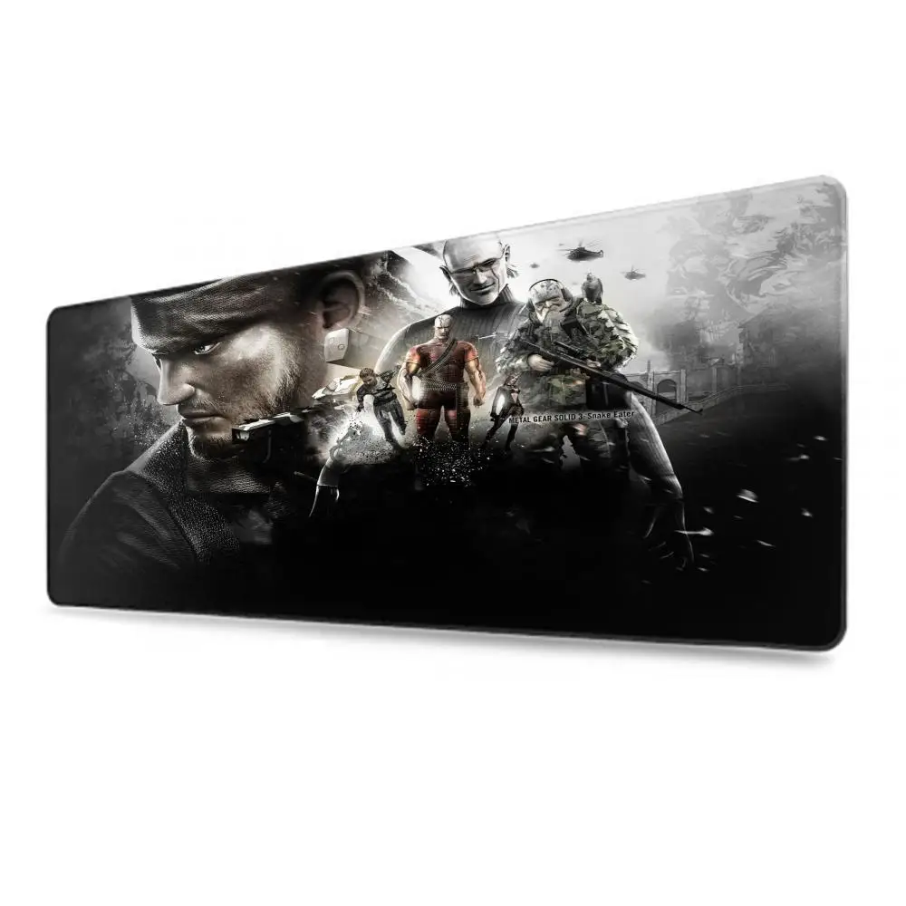 Imagem -02 - Metal Gear Sólido Anime Mouse Pad Acessórios de Computador Gamer Mousepad Teclado de Jogos Deskmat Tapete de Borracha Gabinete do pc