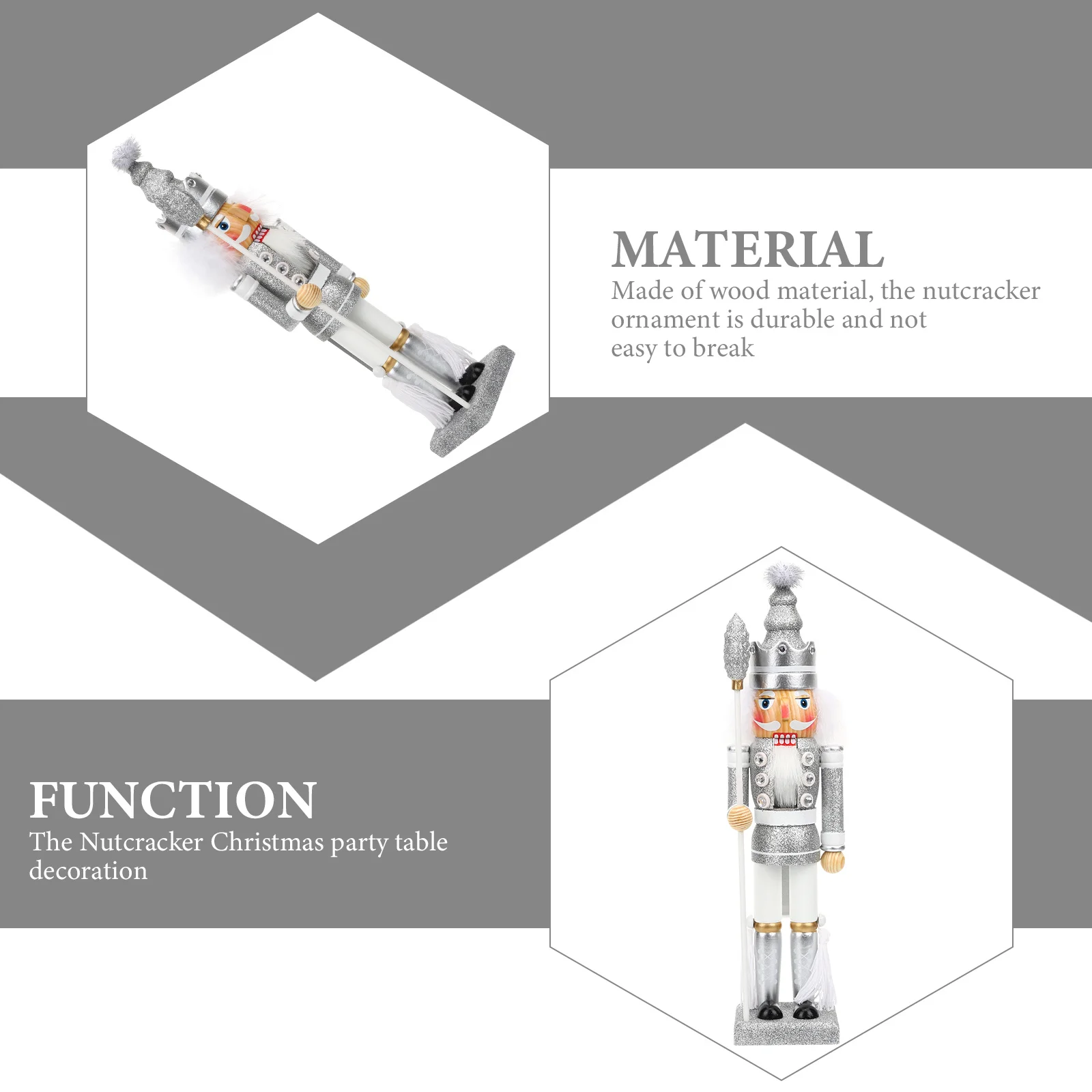 

Christmas Wooden Nutcracker Figure Traditional Xmas Nutcracker Soldier Decor Desktop Christmas Ornament Holiday Home Decoration