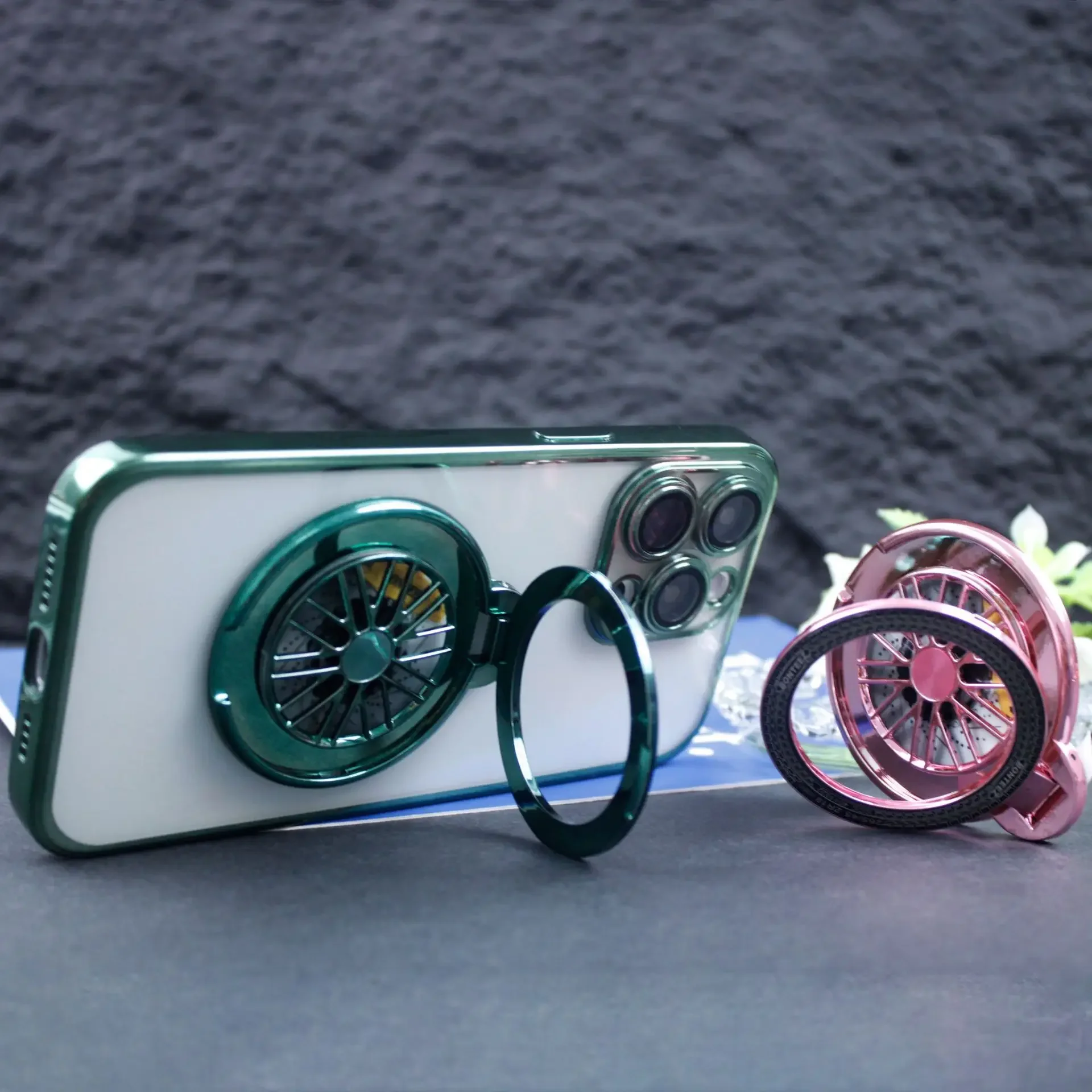 

Кольцо-держатель для сотового телефона, подставка для защиты пальцев, поворотная подставка, совместимые с iPhone, беспроводная зарядка