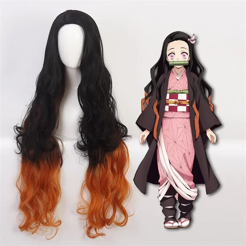 Demon Slayer Kimetsu no Yaiba Anime Wigs Kamado Nezuko Role Playing Kamado Tanjirou Agatsuma Zenitsu Halloween Cosplay Wigs