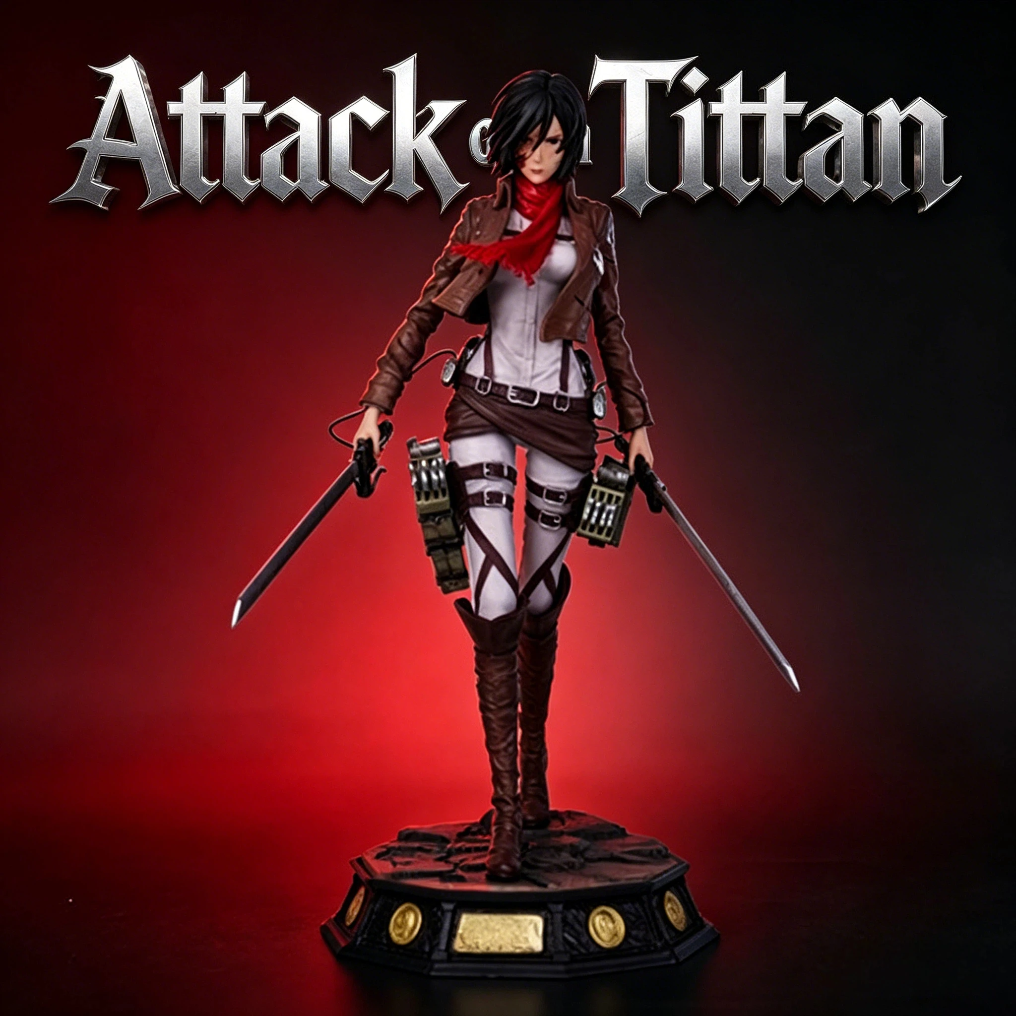 attack-on-titan-mikasa-ackerman-gk-pvc-finished-figure-30cm-standing-statue-collectible-model-desktop-decoration-for-anime-fans