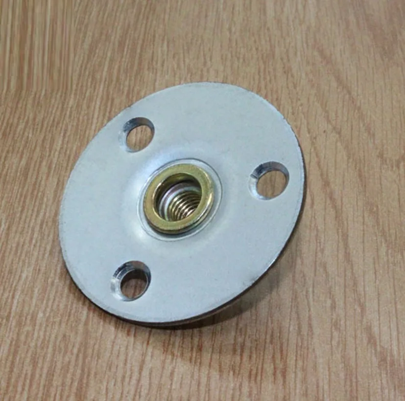 8Pcs Round Square Furniture Leg Mounting Plate M8 M10 Nut Flange Connecting Adapter