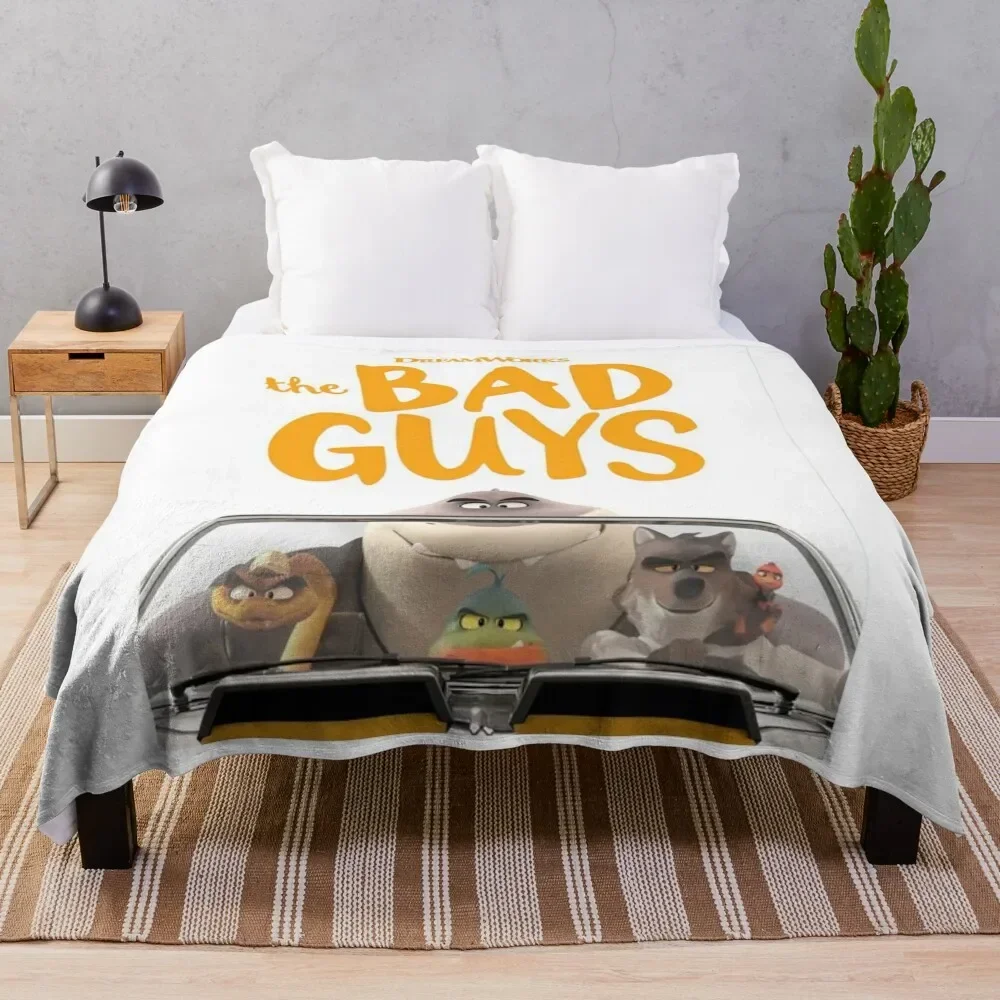 The Bad Guys 2022 Film , The Bad Guys Movie 2022, Mr Piranha Poster Throw Blanket Soft Breathable Blanket for Night Sleeping