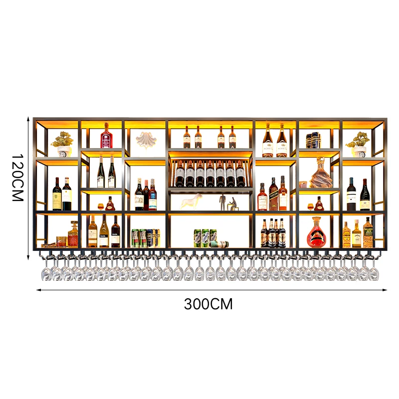 จอแสดงผลยุโรปไวน์ตู้ Minimalist ความงาม Vintage ไวน์ตู้หรูหราวิสกี้โลหะชนบท Estante ตกแต่ง