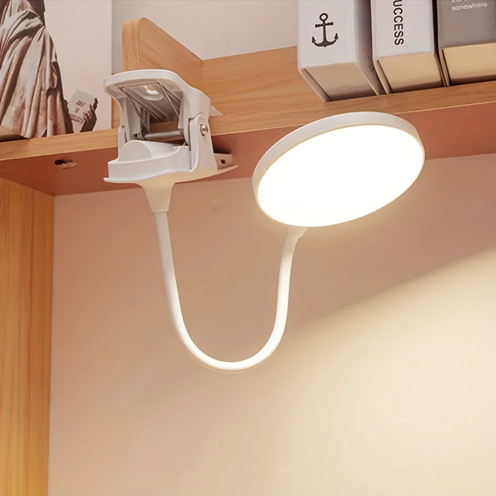 

LED Table With Clip Lamp USB Rechargeable Desk Lamp Bed Reading Book Night Light LED Touch Dimming Light